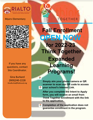 Think Together Enrollment Flyer